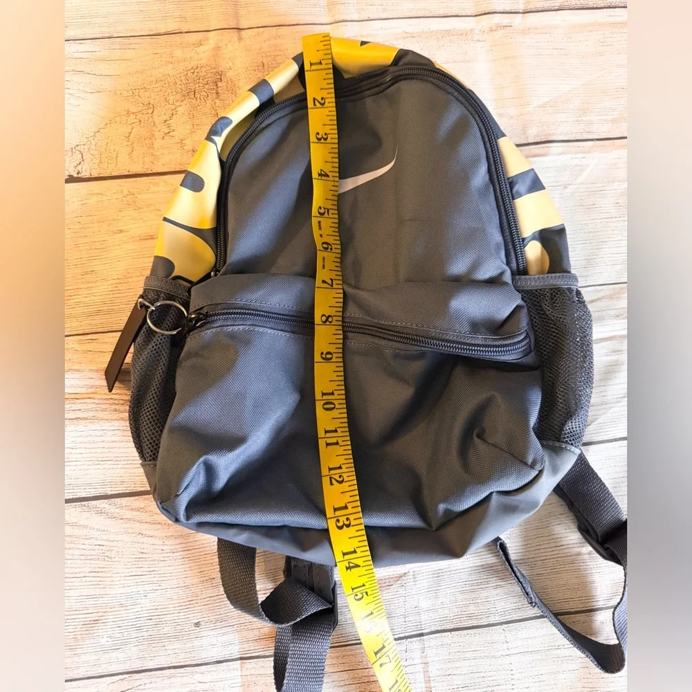 Nike Mini Backpack Gray Yellow Just Do It Small Travel Bag Unisex - Picture 9 of 11